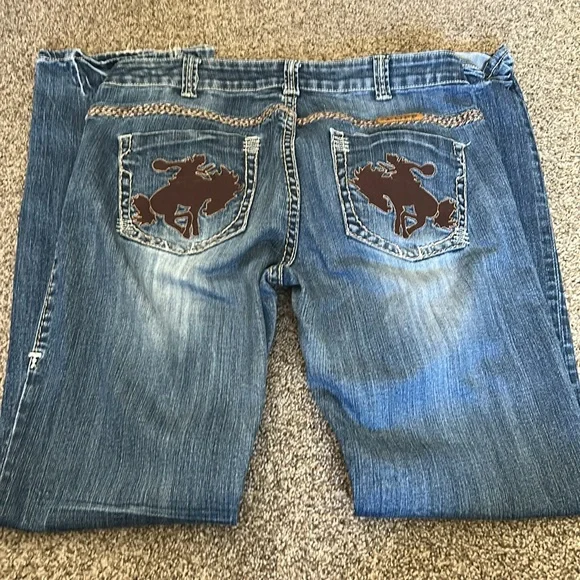 Cowgirl Tuff Blue Boot Cut Jeans - Picture 5 of 6